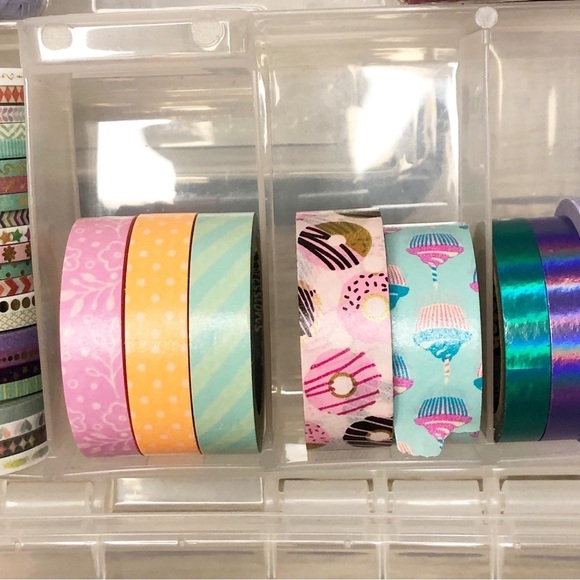 Arts Crafts Journal Supplies Storage Box Washi Tape-Markers-Colored Pencils EUC - Picture 11 of 16